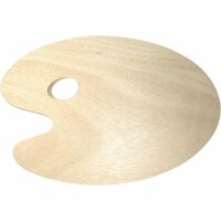 KOH Mischpalette Holz Palette , Oval mit Griffloch  30 cm...