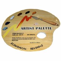 Mischpalette  Abreißpalette , Oval mit Griffloch...