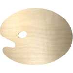 CMI Mischpalette Holz Oval 40 x 30 cm / 5 mm Griffloch