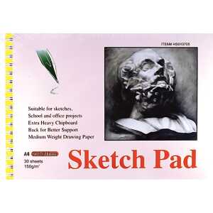 CMI Sketchblock A4 - Querformat Spiralbindung 150 g/m² 30 Bl