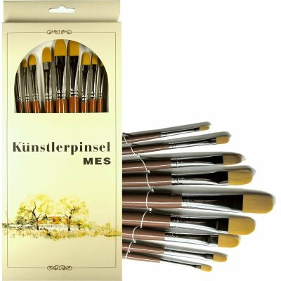 KOH Pinsel Set 9er golden Synthetikhaar Katzenzunge