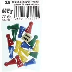 CMI Brettspiel 16 Ersatzfiguren + 1 Würfel
