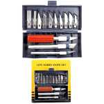 KIU FONG Schneidemesser-Set 16 teilig im Kunststoffkoffer