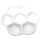 CMI Mischpalette Porzellan Blumenform Klein 7 Mischmulden