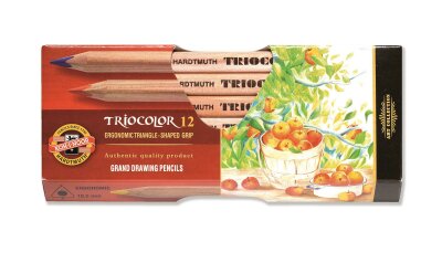 KOH Buntstifte / Künstlerfarbstifte Triocolor Natur Jumbo 12er Pack