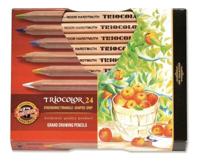 KOH Buntstifte / Künstlerfarbstifte Triocolor Natur Jumbo 24er Pack