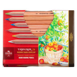 KOH Buntstifte Natur Triocolor Jumbo Künstlerfarbstifte 24er