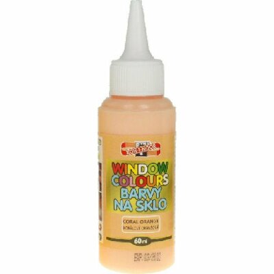 KOH Fenstermalfarbe 60 ml Glasmalfarbe - Coral Orange -