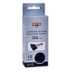 KOH Maulklammern Metall - schwarz / 32 mm im 12er Pack