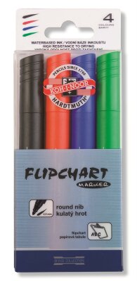 KOH Flipchart- Marker mit einer 2,5 mm Rundspitze , im 4er Pack