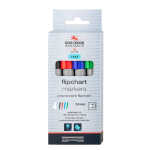 KOH Flipchart-Marker Rundspitze 2-5 mm 4er-Set