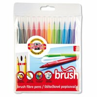 KOH Fasermaler 12er Pack Brush Pen Pinselfasermaler