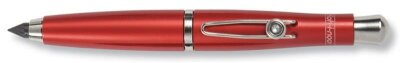 KOH Druckbleistift Metall- Minenhalter 5,6 x 80 mm Mine - Rot / Silber - mit Minenspitzer und Clip, im Etui > 1PK <