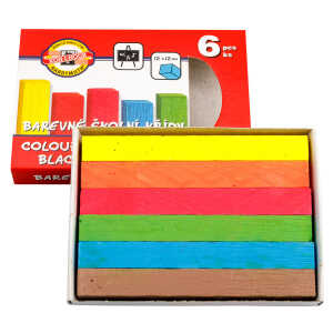 KOH Schulkreide 12 x 12 x 100 mm bunt 6er