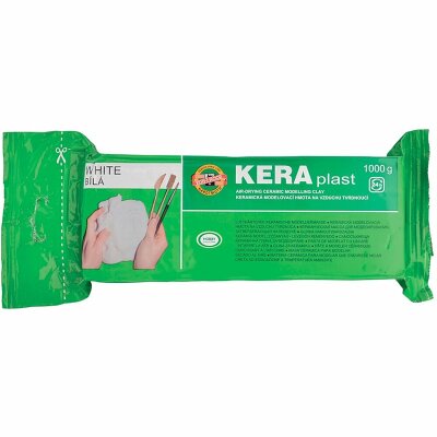 KOH Modelliermasse- Keraplast- Ton , Lufthärtend - 1000 g , weiß -