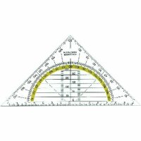 KOH Geo- Dreieck 45° transparent mit gelber Skala -...