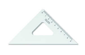 KOH Dreieck Plast 45° 9 cm Lineal transparent