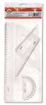 KOH Geometrie - Set 4 Teile 30 cm Lineal transp