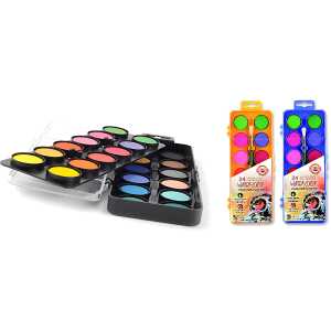 KOH Farbkasten Wasserfarben mit Pinsel 24er farbiger K