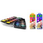 KOH Farbkasten Wasserfarben mit Pinsel 24er farbiger K