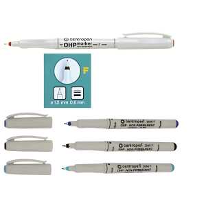 Centro Folienschreiber wasserlöslich Rundspitze F 0,6mm grün