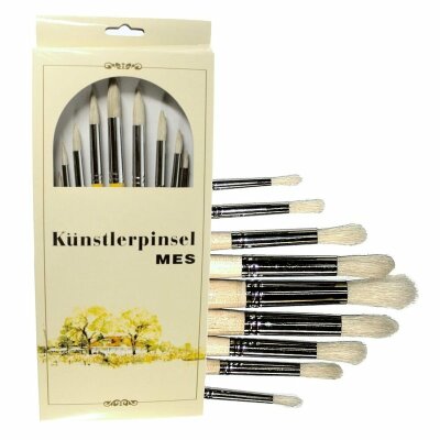 KOH Pinsel Set 9er Borsten Rrundpinsel