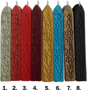 CMI Siegelwachs- Kerze Braun marmoriert - 7 - ca. 8 g