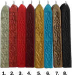 CMI Siegelwachs- Kerze Schwarz marmoriert - 8 - ca. 8 g