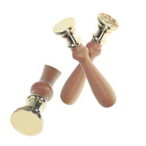 CMI Siegelstempel ungraviert mit Holzgriff