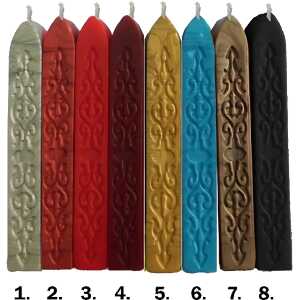 CMI Siegelwachs- Kerze Blau marmoriert - 6 - ca. 8 g