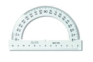 KOH Winkelmesser Plast 180° D = 12,5 cm Transparent