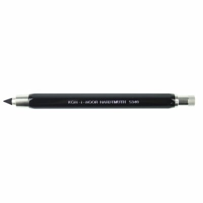 KOH Druckbleistift Metall- Minenhalter 5,6 x 120 mm Mine - Schwarz - inklusive Minenspitzer > 5KK <