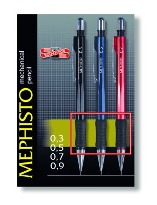 KOH Druckbleistift "Mephisto" 0,3 x 60 mm Feinmine - Gradation B -