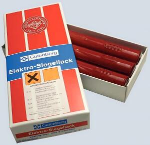 Gutenberg Siegellack für Elektro-Siegelstift - 3 Stangen, zinnoberrot