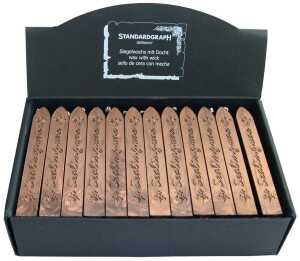 Standardgraph Siegelwachs mit Docht bronze 36 Stück