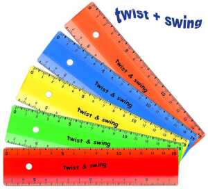 Standardgraph Twist & Swing Lineal 15 cm fünf Farben sortiert 1 Stück