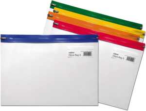 Snopake Zippa Bag ""S"" in A 4 plus (370 x 260 mm) farbig sortiert