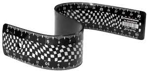 Standardgraph Twist & Swing Lineal 30 cm B&W schwarz Karo 1 Stück