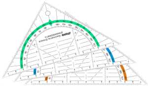 Twist & Swing Geometriedreieck 16 cm Halbkreiswinkelmesser