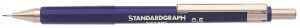 Standardgraph Feinminenstift blau 0,5 mm, Metallclip + Radiergrummi