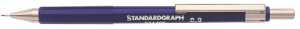 Standardgraph Feinminenstift blau 0,9 mm, Metallclip + Radiergrummi