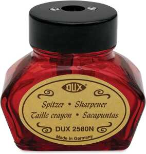 Dux Tintenglas-Spitzer mit Metallspitzer rot