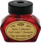 Dux Tintenglas-Spitzer mit Metallspitzer rot
