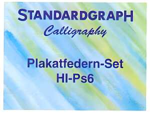Standardgraph Plakatfedern Set 6 Stück, Größe 4,0 mm bis 15,0 mm