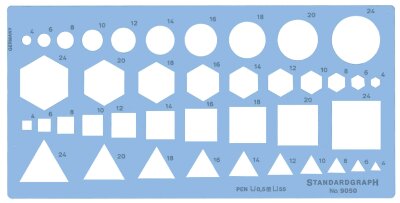 STDGRAPH Kombischablone blau 1 Stück