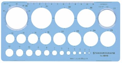 STDGRAPH Kreisschablone blau 1 Stück