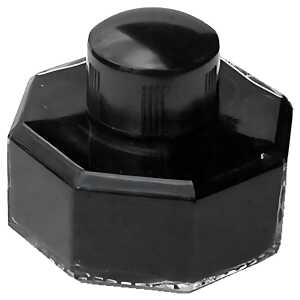 Standardgraph Tintenglas Ottagonale 60 ml kohlenschwarz, Deckel aus Bekelit