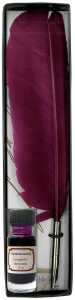 Standardgraph Kalligraphie-Set GÄNSEKIEL burgund als Federhalter+Tinte 10 ml