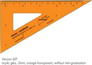 Standardgraph Zeichendreieck CONSTANT 60° Hypotenuse 35 cm, PET-G Material