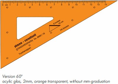 STDGRAPH Zeichendreieck CONSTANT 60° 20cm 1 Stück